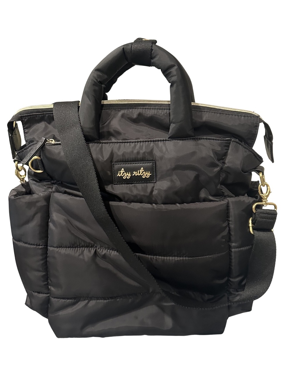 Itzy Ritzy Black Dream Convertible Puffer Diaper Bag | Perfect for Mother’s Day!